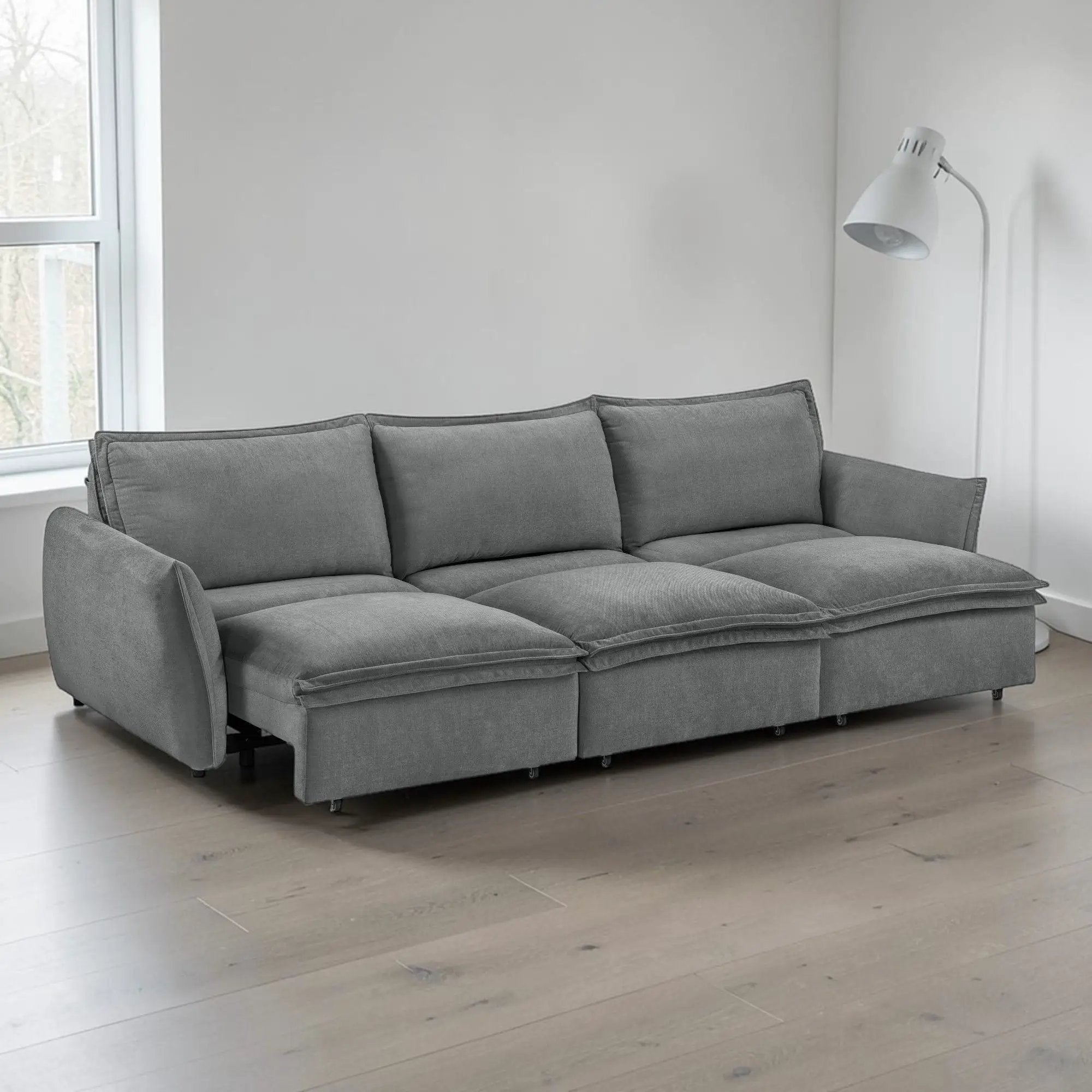 Eaden - Power Sofa With Sleeper - Gray by HouseOfZazla