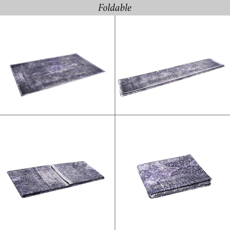 Maval - 2'6'' X 10' Washable Runner Rug - Anthracite by Unique Piece Furniture
