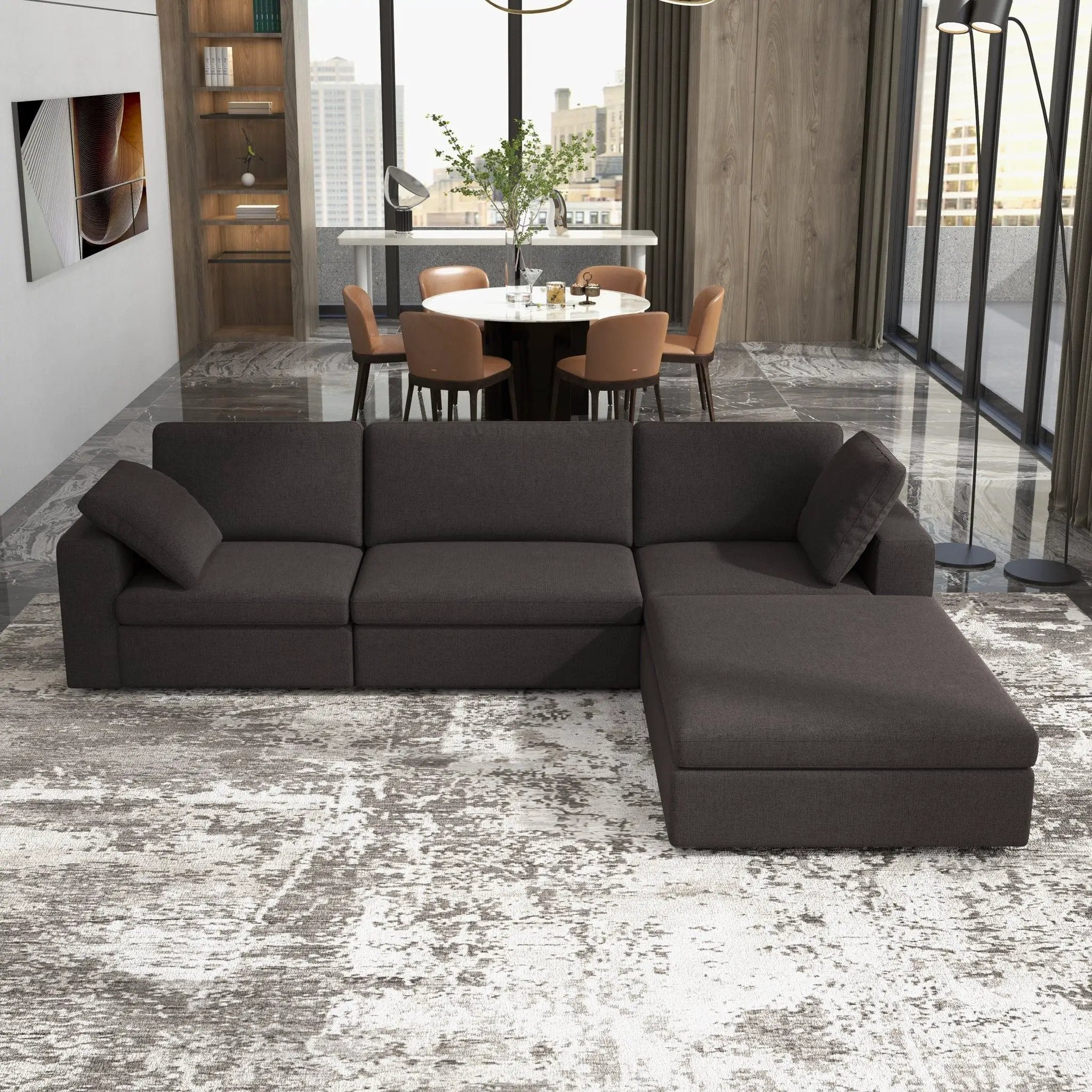 Cecilia - Modular Corner Sectional Modern Sofa by Unique Piece Furniture