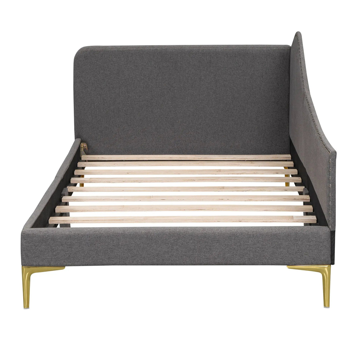 Upholstered Daybed With Headboard And Armrest, Support Legs by Unique Piece Furniture