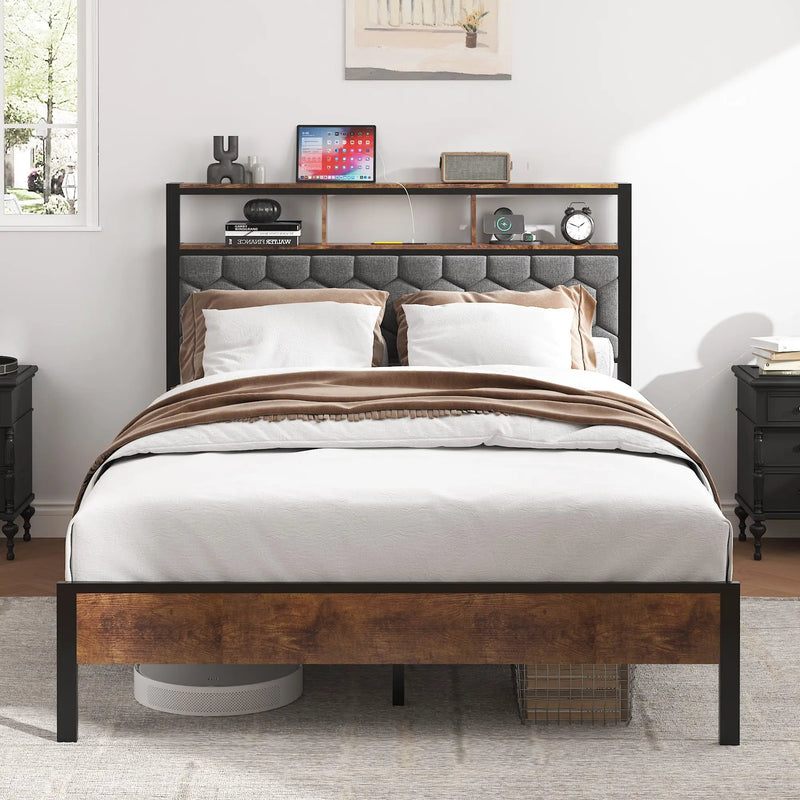 Full Size Wooden Platform Bed Frame by HouseOfZazla