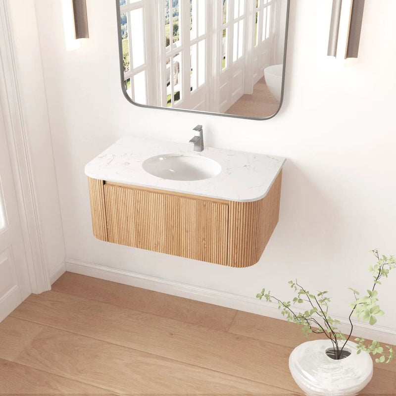 Wall Mounted Bathroom Vanity With Sink by Unique Piece Furniture