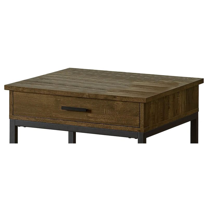 Square End Table With 1 Drawer - Brown by HouseOfZazla