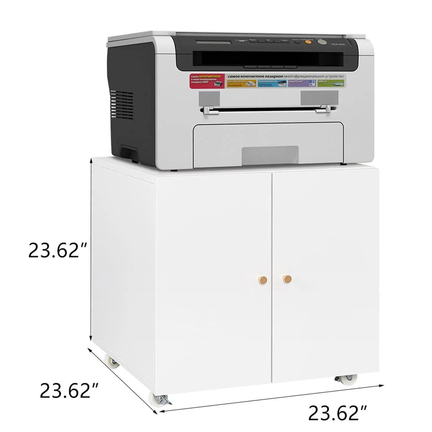 Office Furniture Copier Cabinet 2 Door Steel Copier Stand Mobile Pedestal File Printer Stand by Unique Piece Furniture