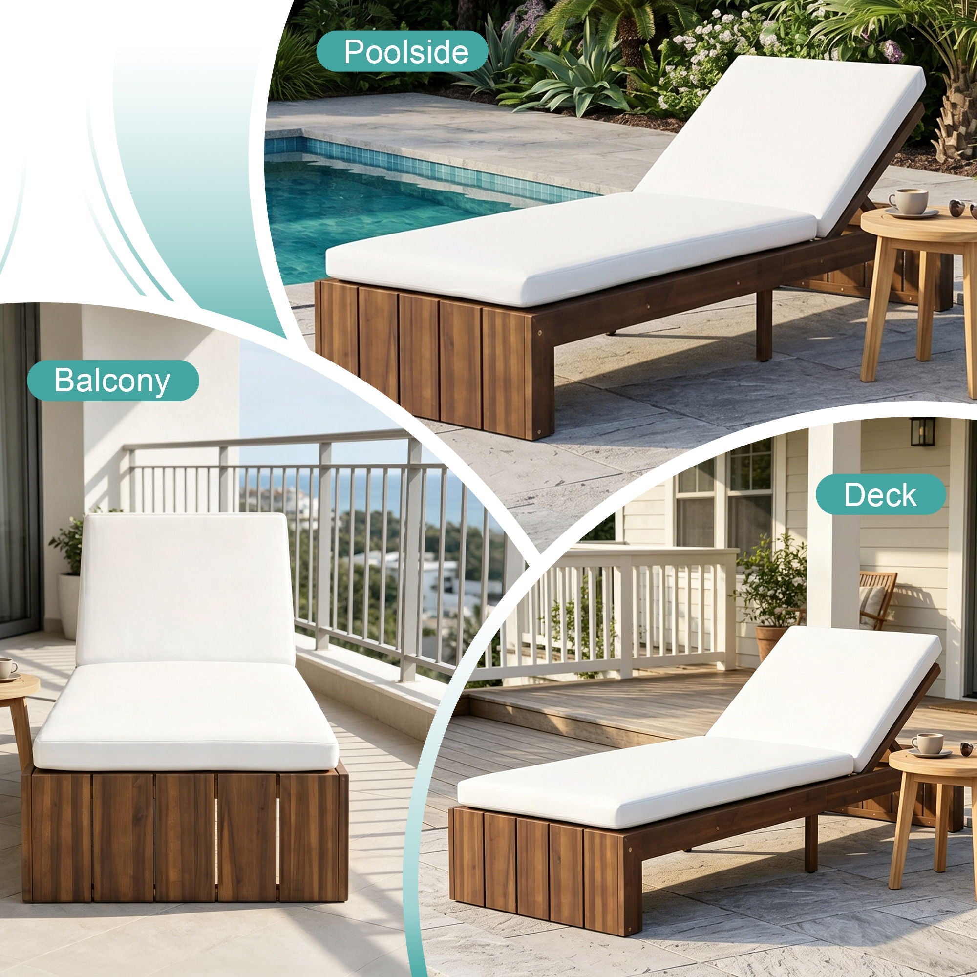 Adjustable Outdoor Chaise Lounge Patio Recliner With Removable Cushion by HouseOfZazla