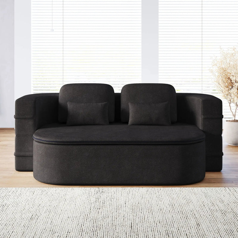 2 In 1 Foldable Sofa Bed With Multi Functional Blanket, Floor Lounge Sofa by HouseOfZazla