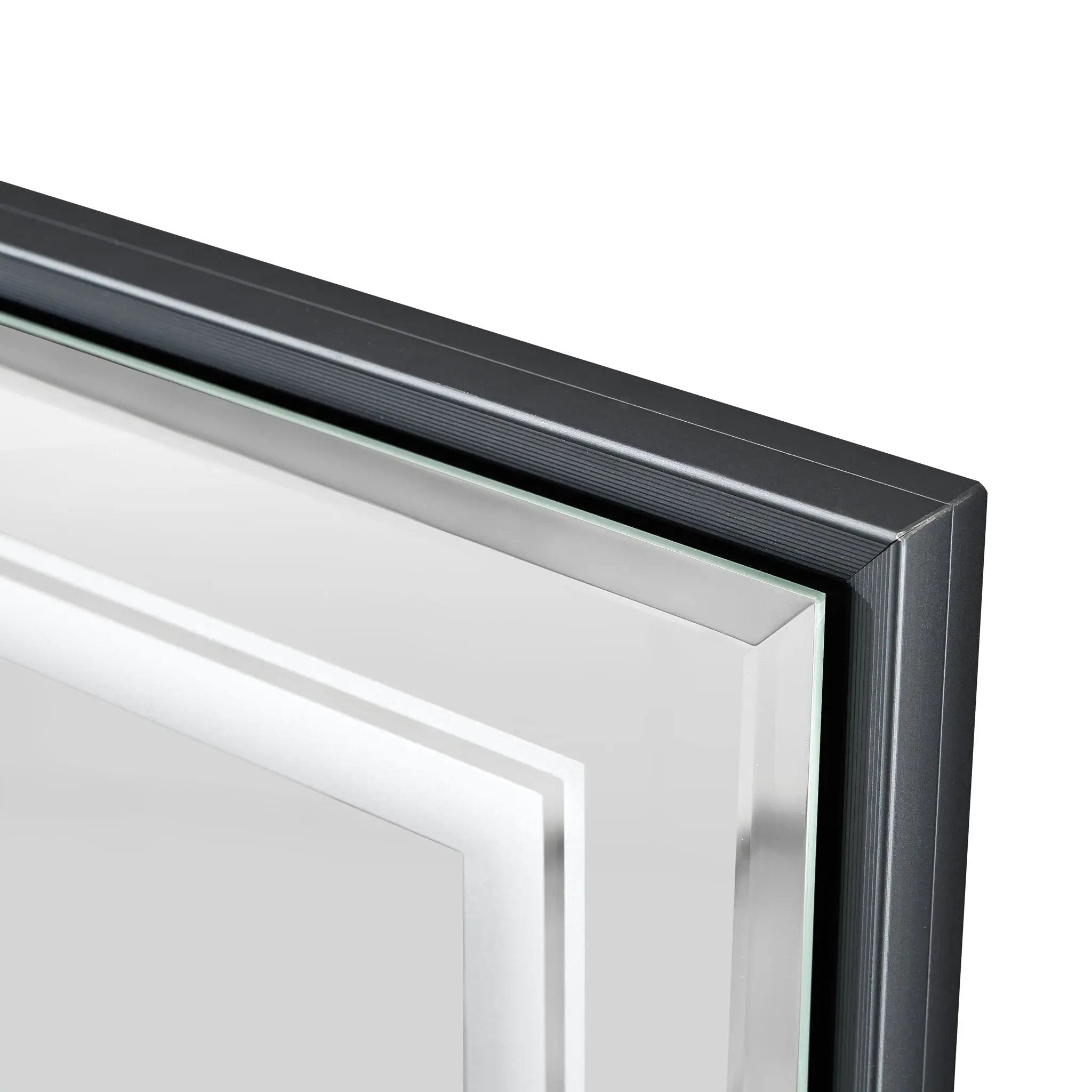 LED Bathroom Beveled Mirror, 3000 - 6000K Gradient Front And Backlit LED Mirror For Bathroom, 3 Colors Dimmable, Ip54 Enhanced Anti Fog by Unique Piece Furniture