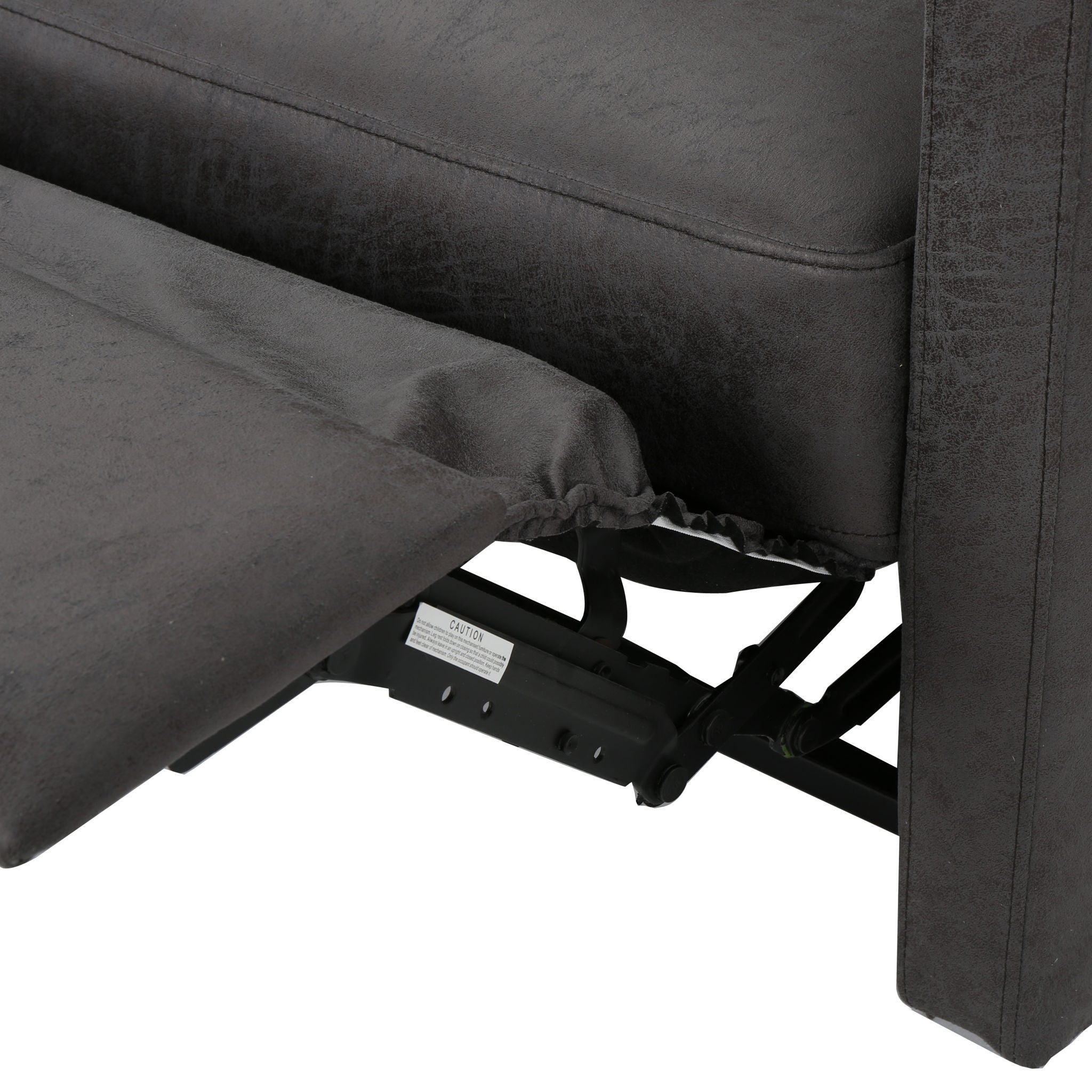 Alma - Contemporary Upholstered Loveseat Recliner - Slate by HouseOfZazla