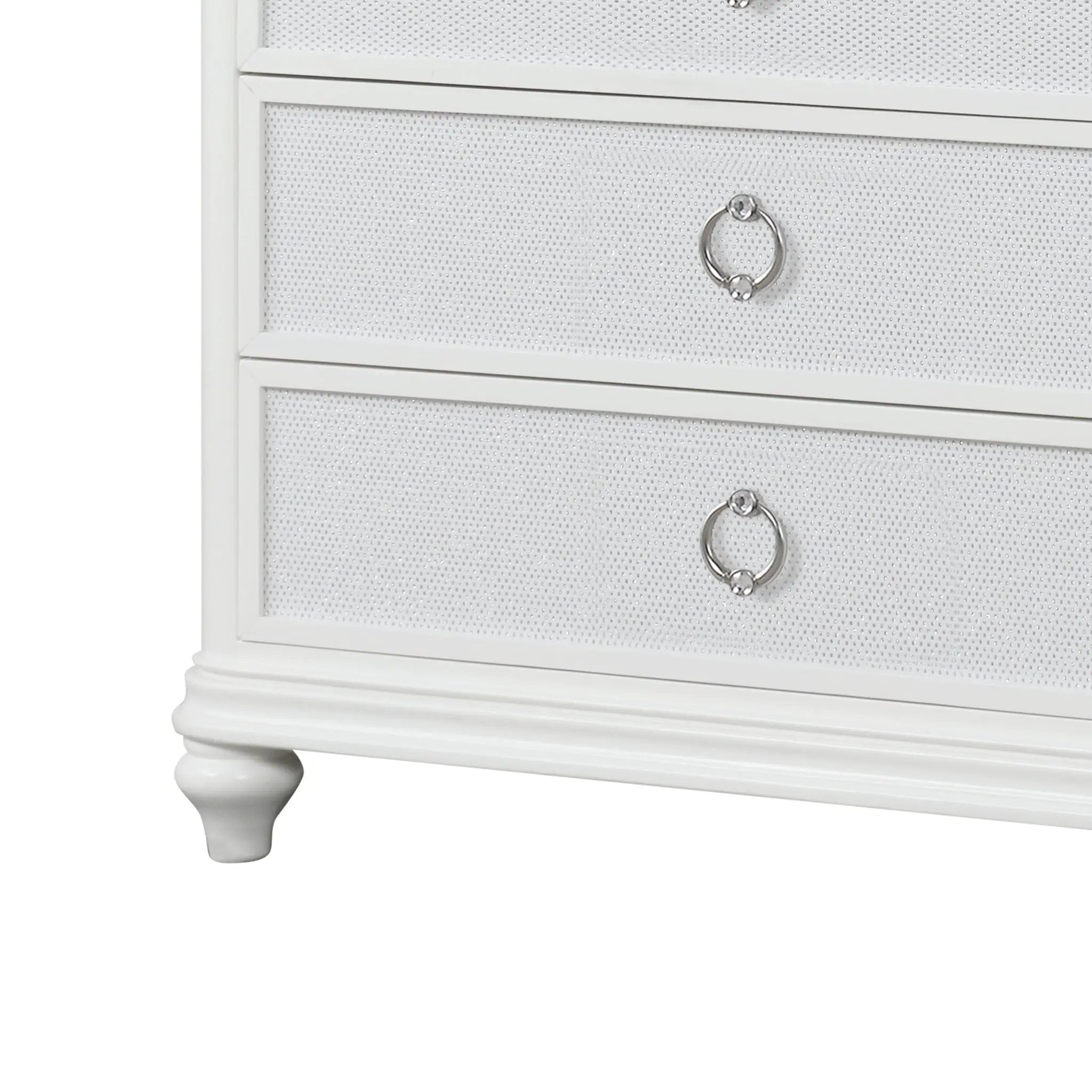 Abigale - 5 Drawer Chest With LED Lighting - White by HouseOfZazla
