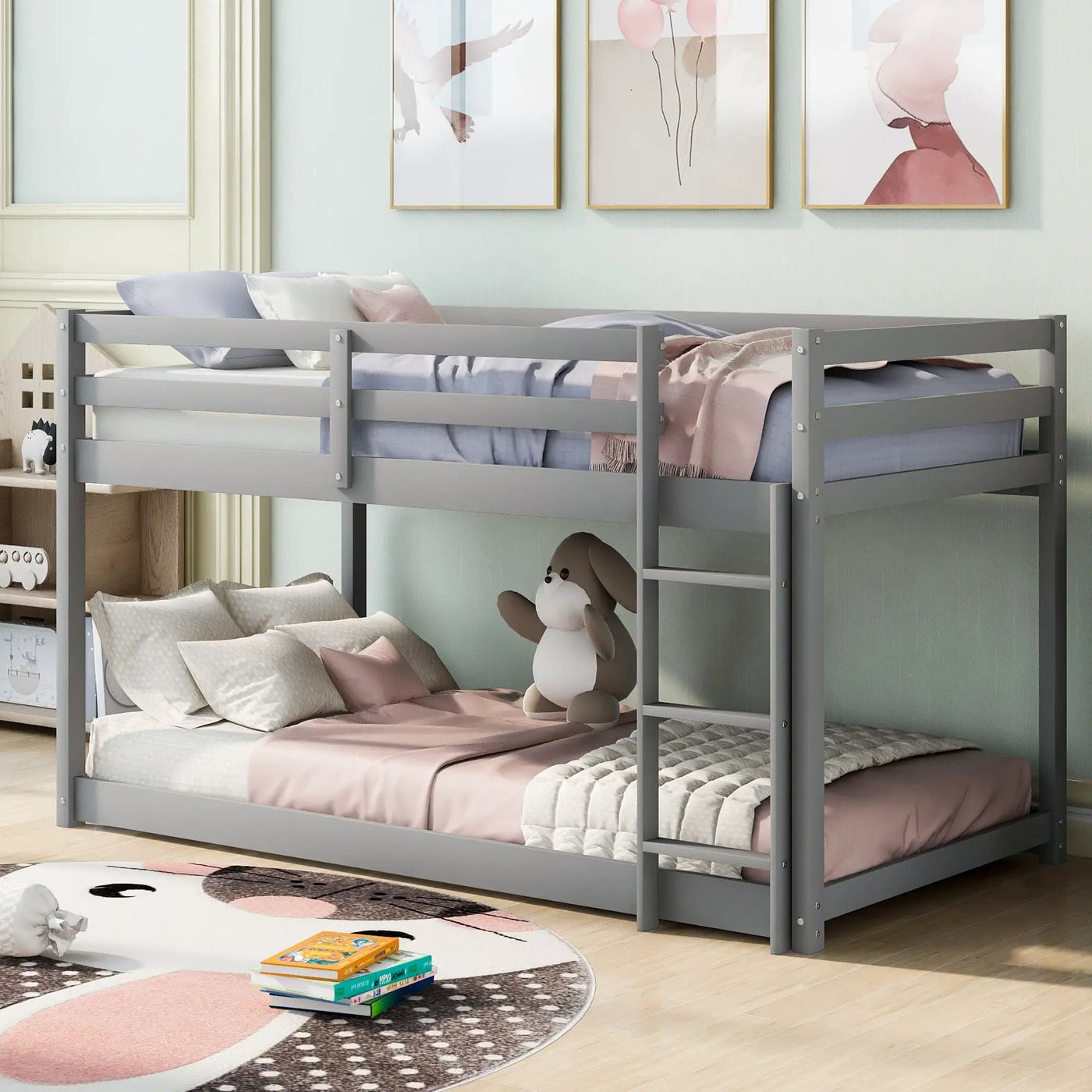Floor Bunk Bed With Ladder by HouseOfZazla