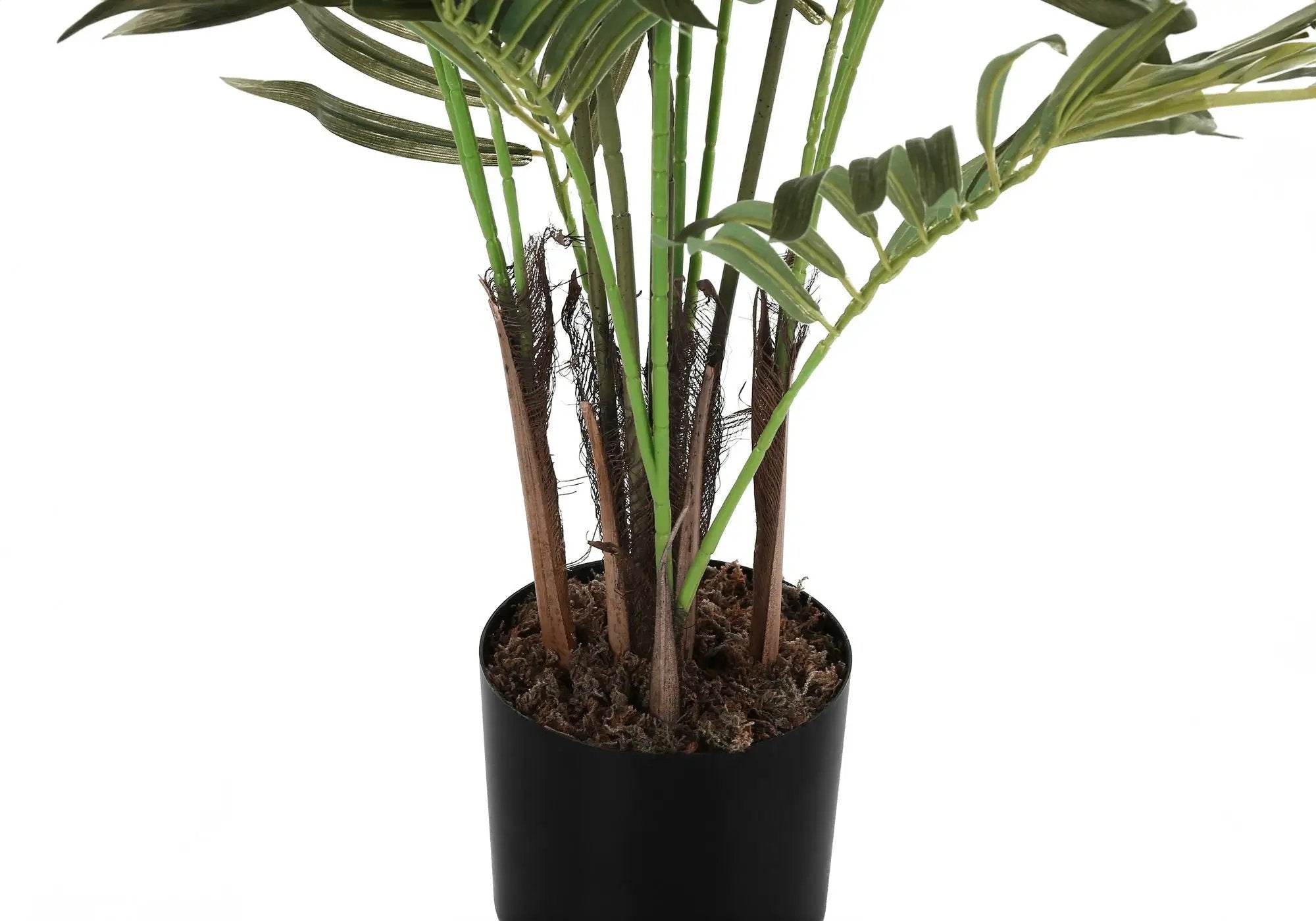 47" Tall, Artificial Plant, Areca Palm Tree, Indoor, Faux, Fake, Floor, Greenery, Potted, Real Touch, Decorative - Green / Black by Unique Piece Furniture