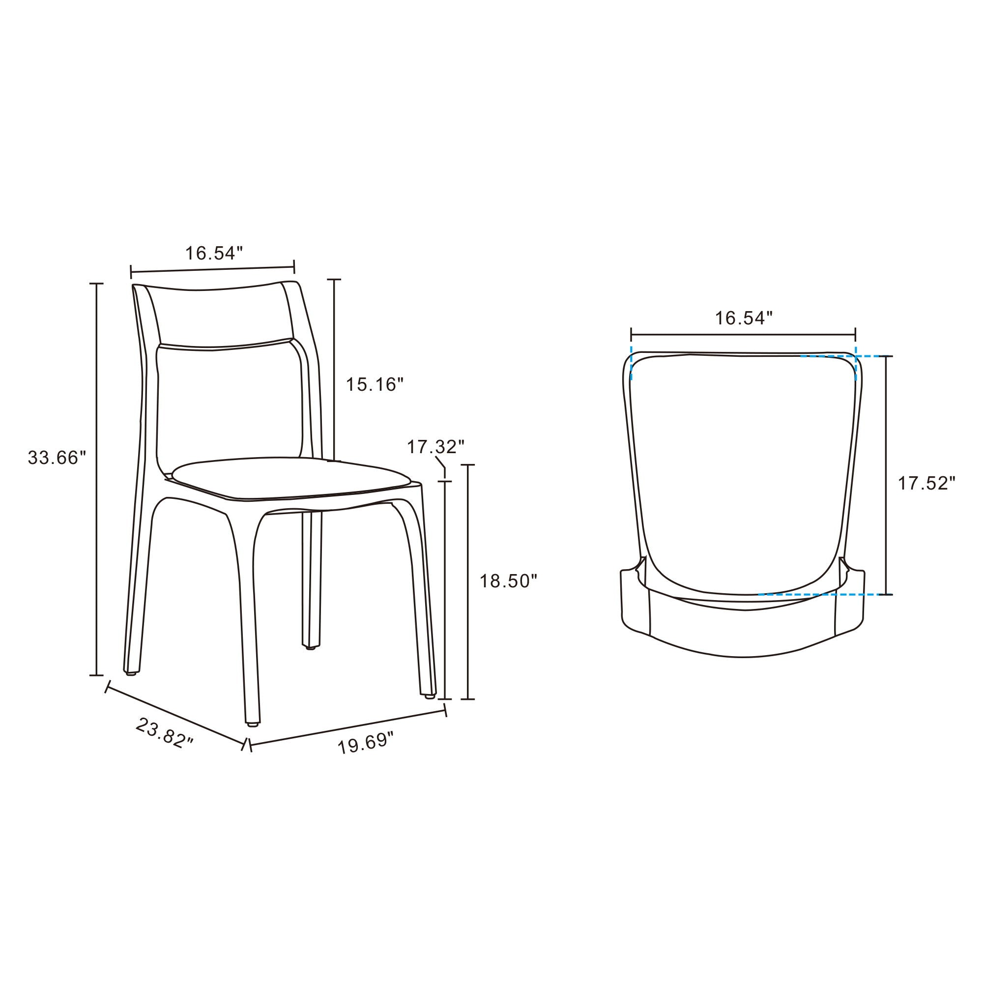 Moderno - Dining Chair (Set of 2) - Black by HouseOfZazla