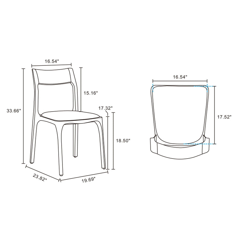 Moderno - Dining Chair (Set of 2) - Black by HouseOfZazla