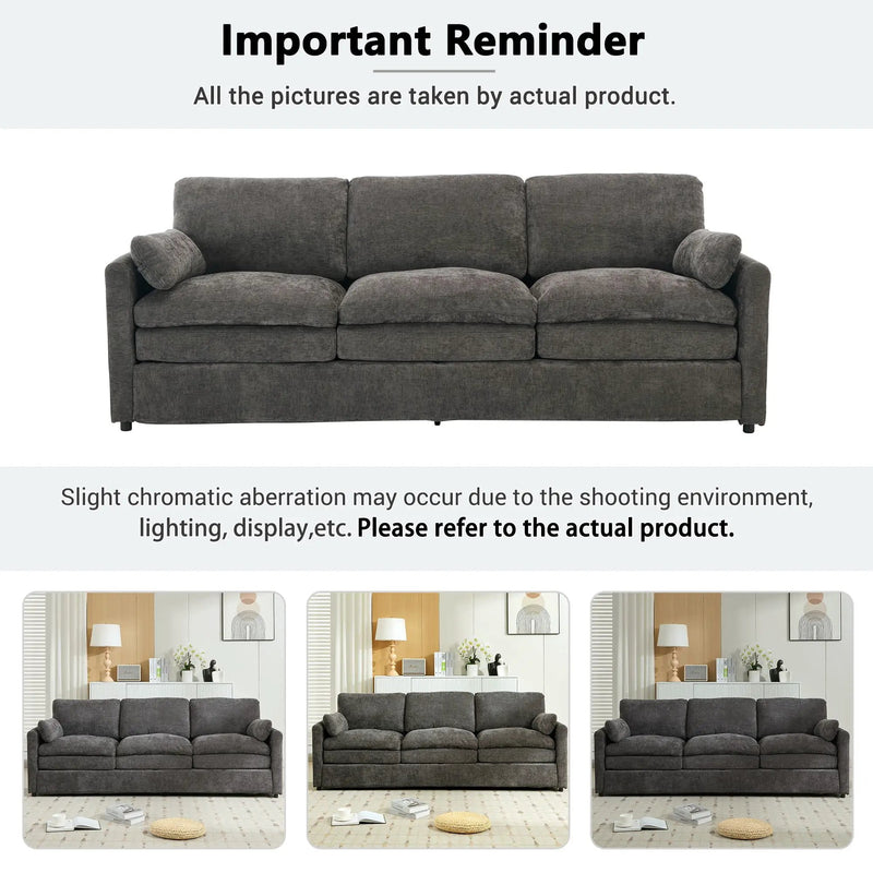 Cozy Upholstered 3 Seater Sofa Cushion For Living Room by Unique Piece Furniture