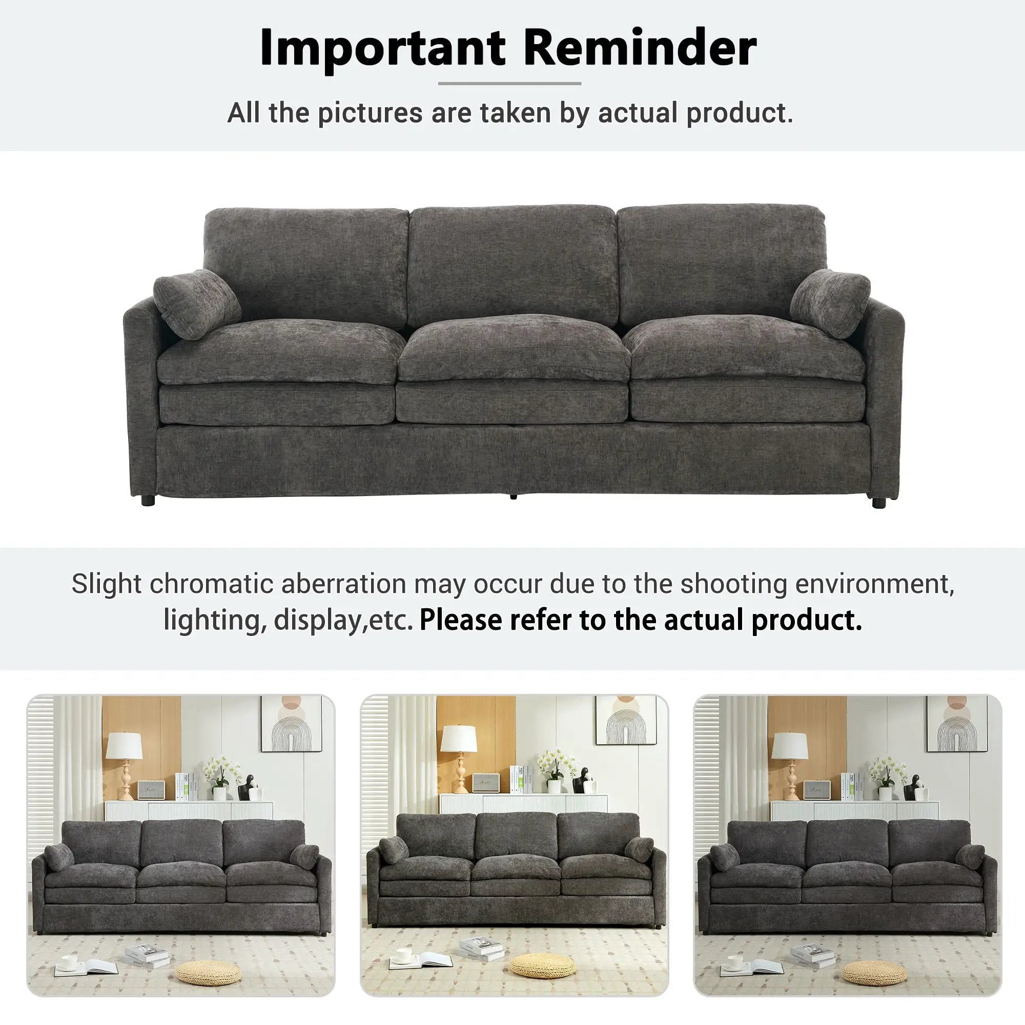 Cozy Upholstered 3 Seater Sofa Cushion For Living Room by Unique Piece Furniture