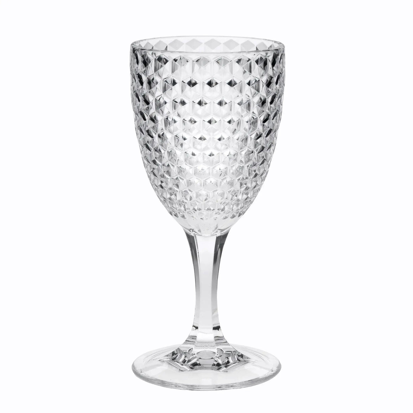 Diamond Cut Plastic Wine Glasses (Set of 4) by HouseOfZazla