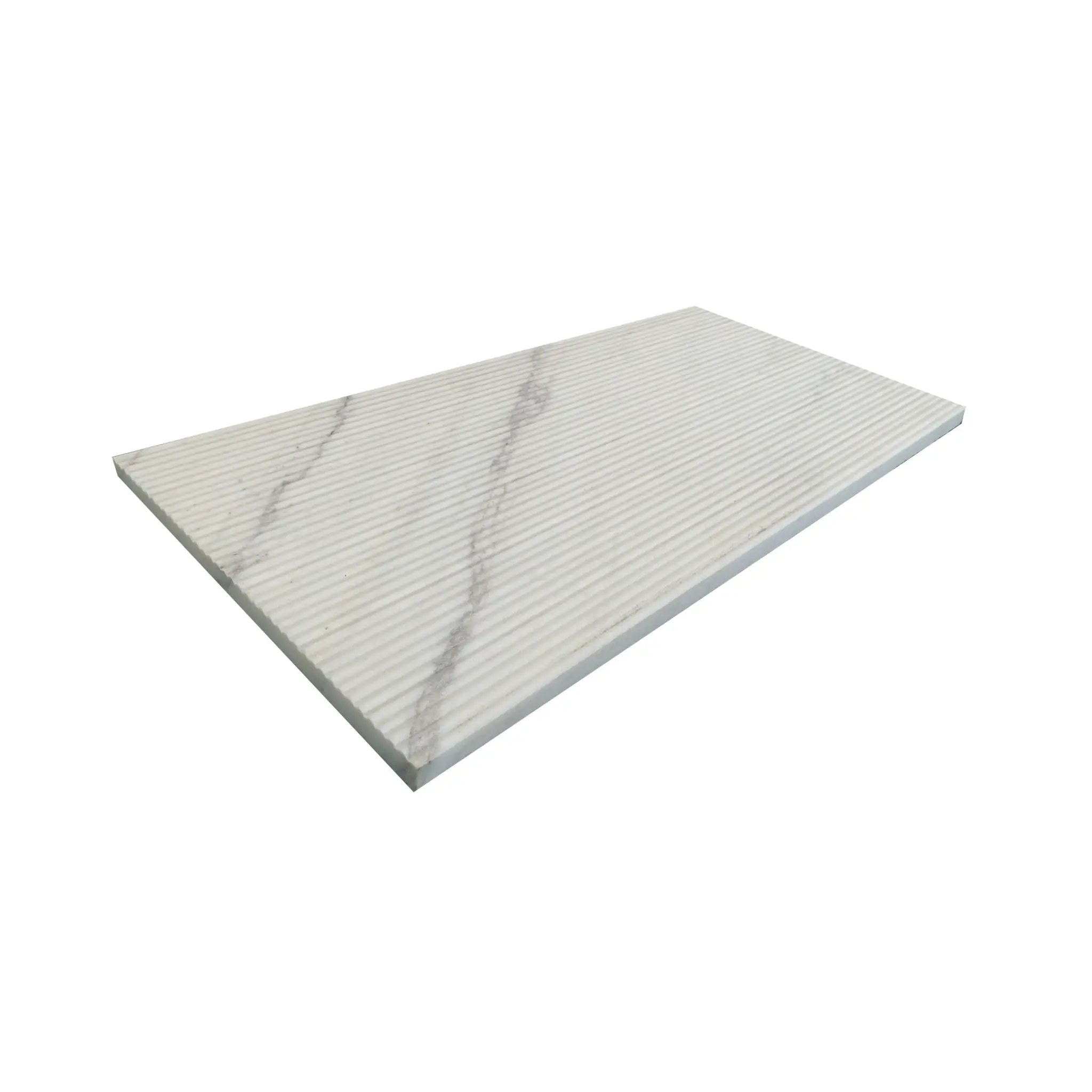 Snow Mountain Ol Textured Marble Tiles For Wall Decoration - White / Natural by HouseOfZazla