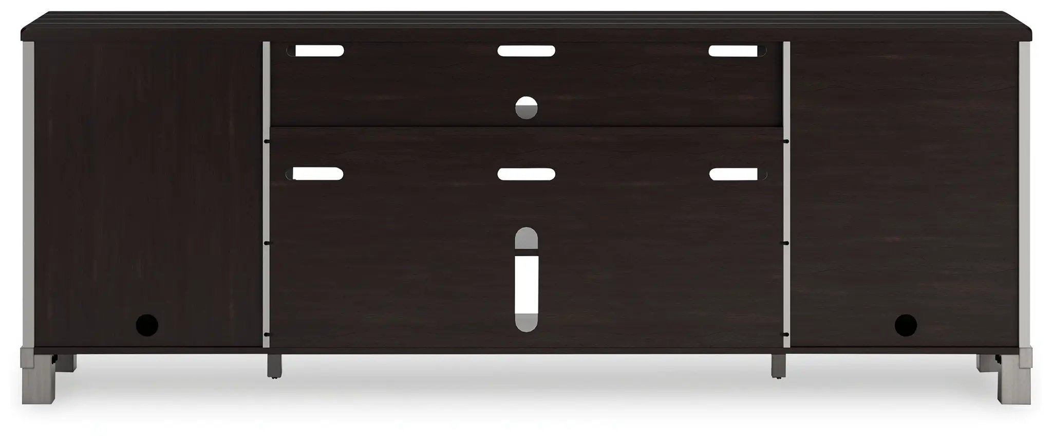 Darborn - XL TV Stand W/Fireplace Option - Gray / Brown by Unique Piece Furniture
