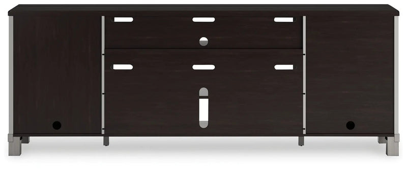 Darborn - XL TV Stand W/Fireplace Option - Gray / Brown by Unique Piece Furniture