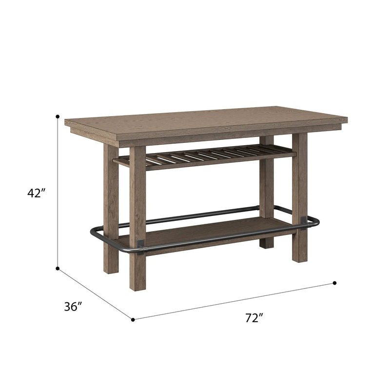 Bar Height Storage Table With Construction - Brown by HouseOfZazla