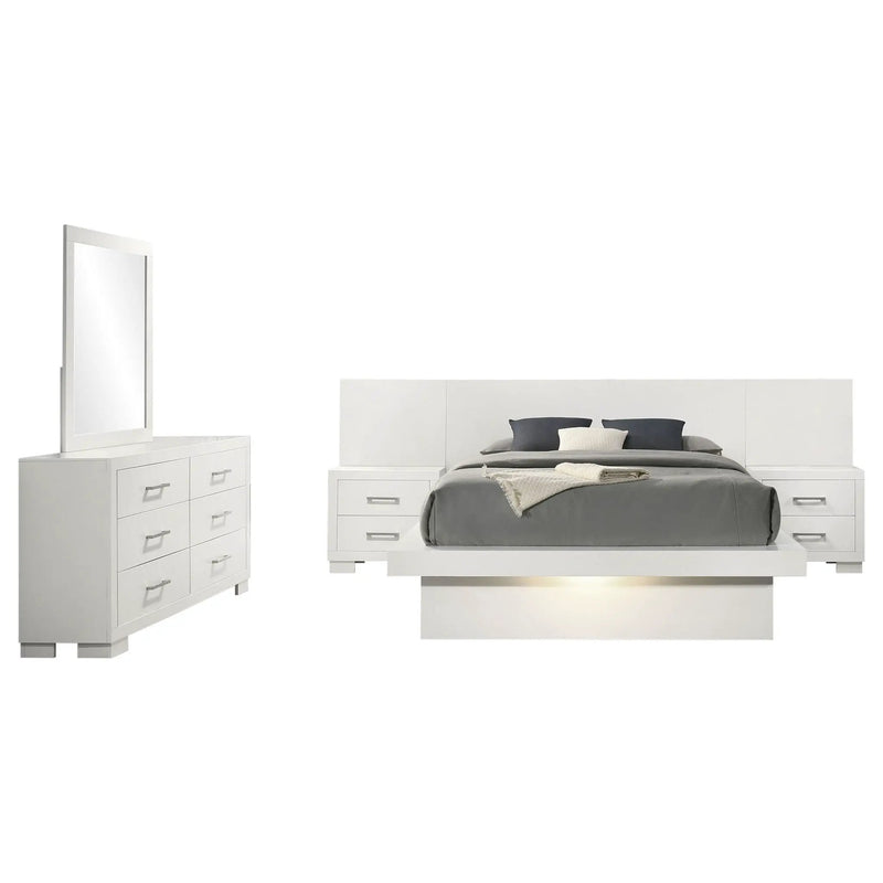 Jessica 5-piece Queen LED Bedroom Set Snow White by Unique Piece Furniture