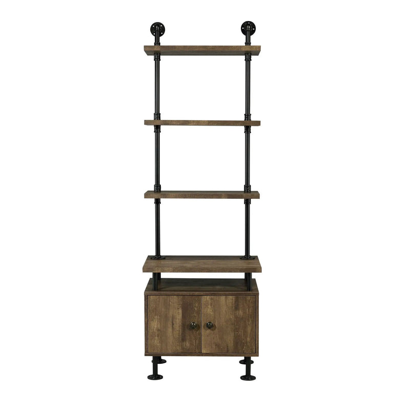 Ensata II - TV Stand Side Pier - Rustic Oak & Black by Unique Piece Furniture