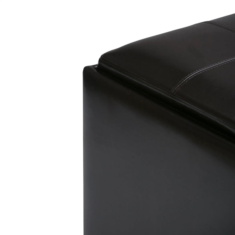 Avalon - Square Coffee Table Storage Ottoman - Tanners Brown by Unique Piece Furniture