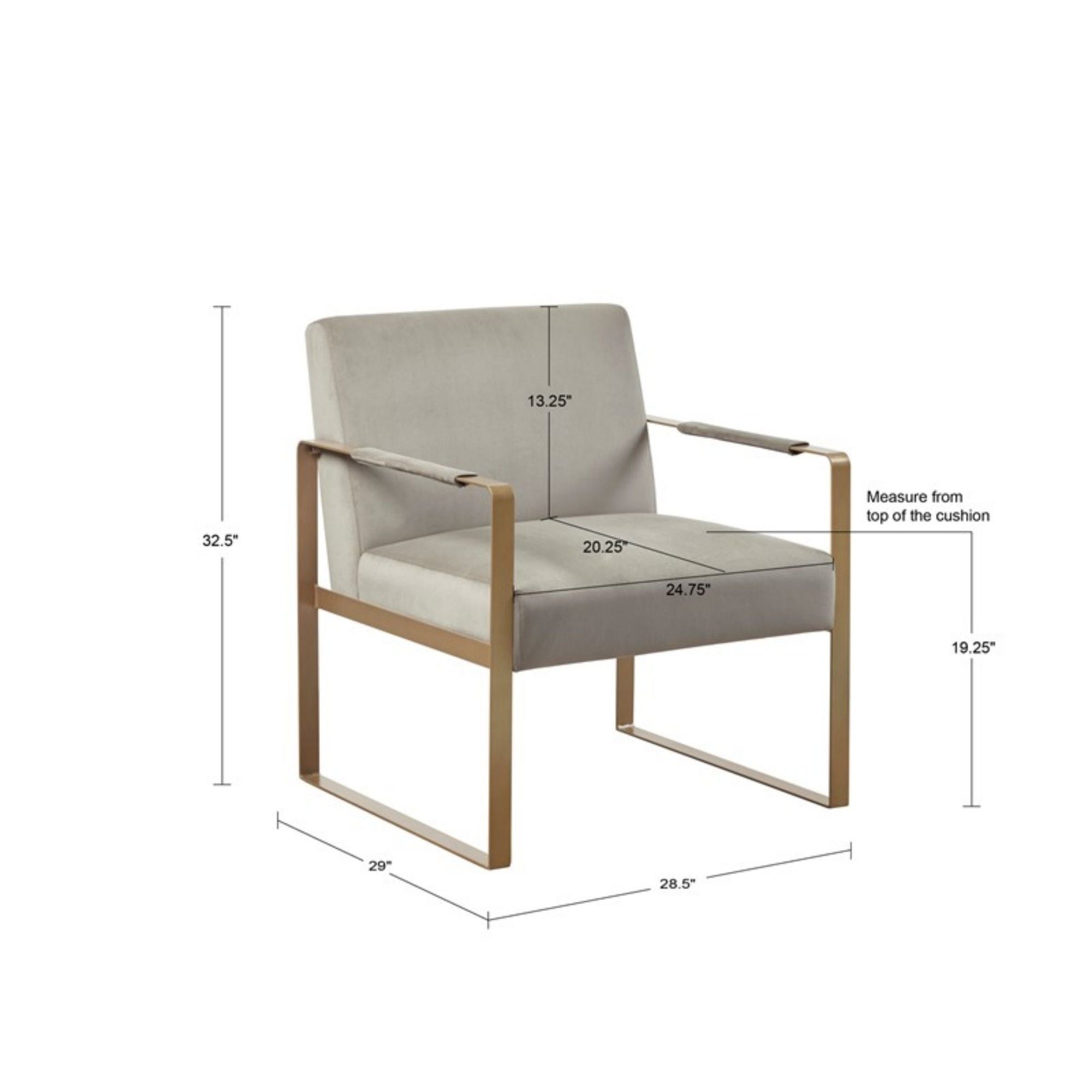 Jayco - Accent Chair With Metal Arms - Beige by HouseOfZazla