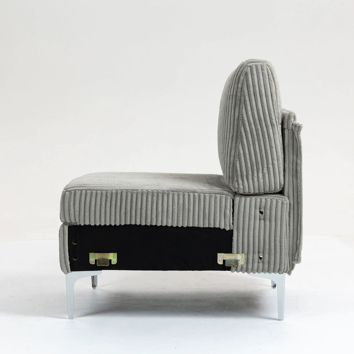 Single Couch Modular Armless Accent Chair With Back Cushion by HouseOfZazla