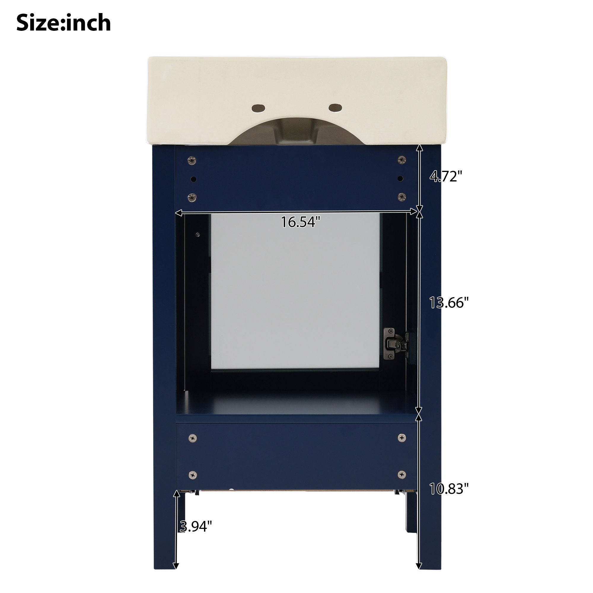 Bathroom Vanity With Ceramic Sink And Ample Storage, Ideal For Small Bathrooms by HouseOfZazla