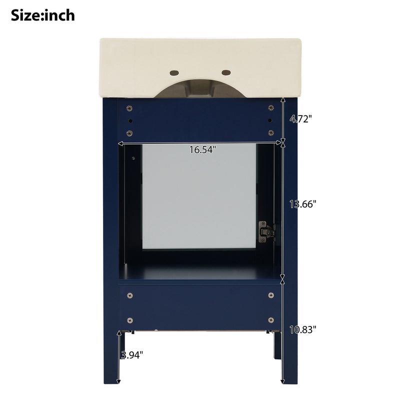 Bathroom Vanity With Ceramic Sink And Ample Storage, Ideal For Small Bathrooms by HouseOfZazla