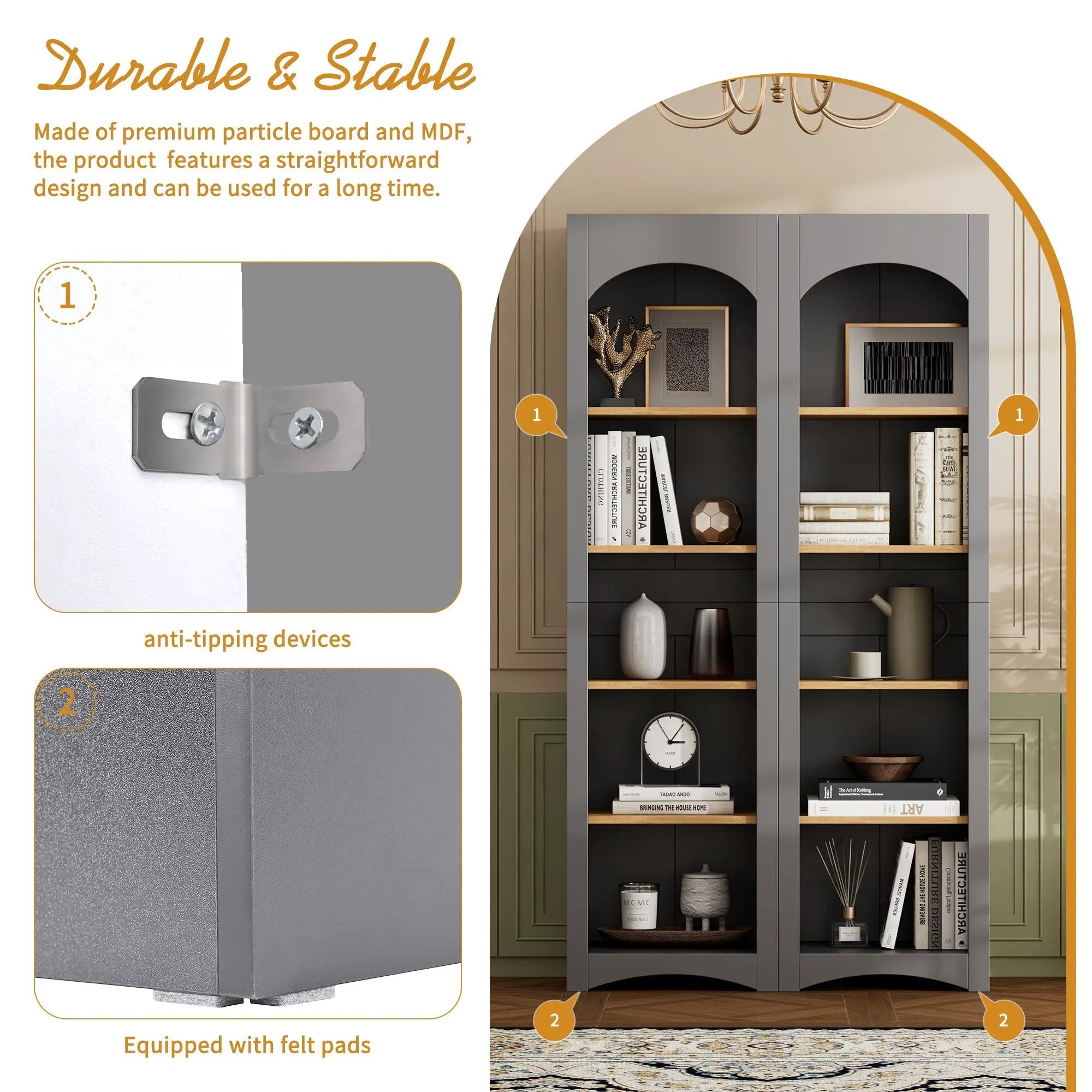 ON-TREND 3-Piece Farmhouse Entertainment Center by HouseOfZazla