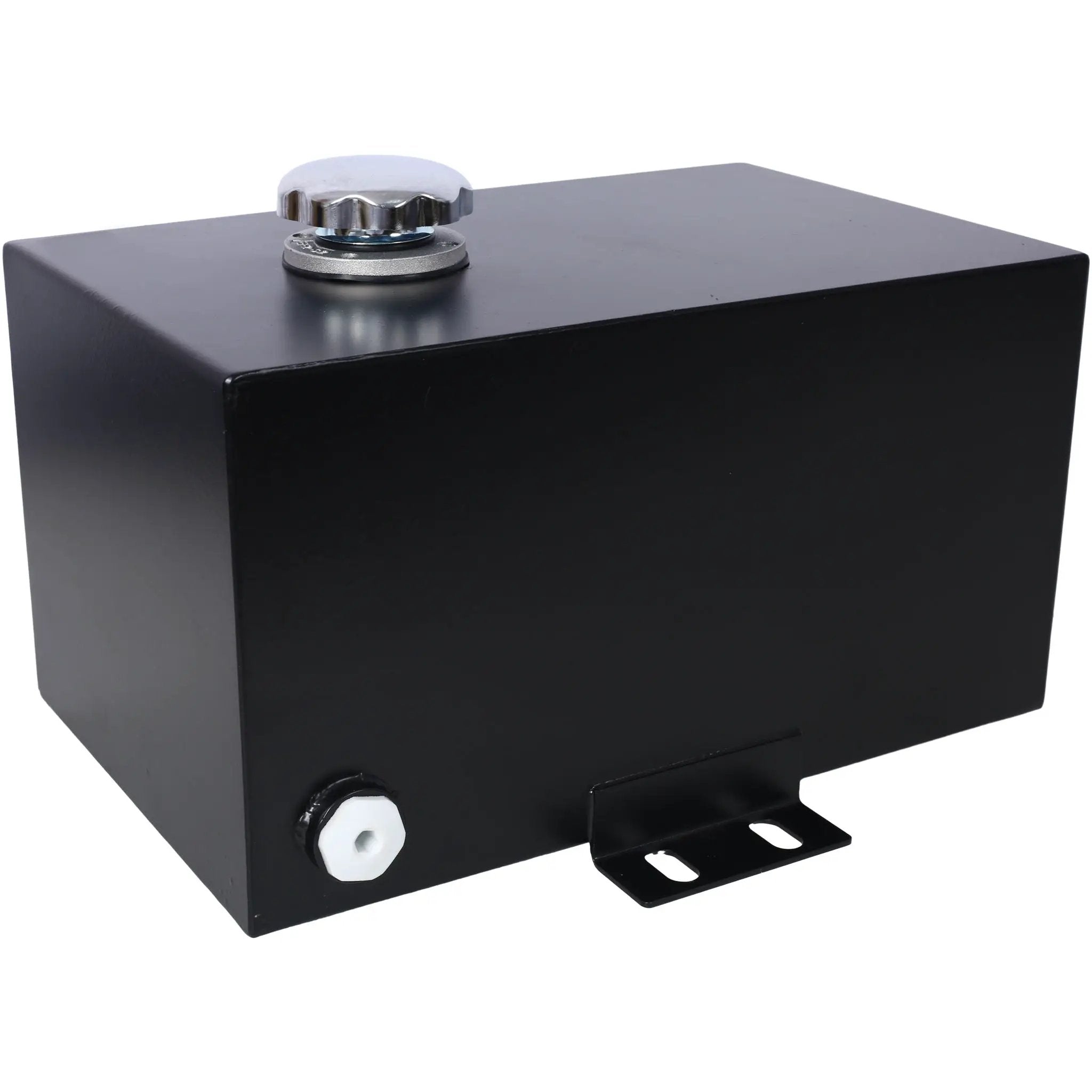 Heavy Duty 5 Gallon Steel Hydraulic Fluid Reservoir Tank With Mounting Foot, 14 Gauge - Black by HouseOfZazla