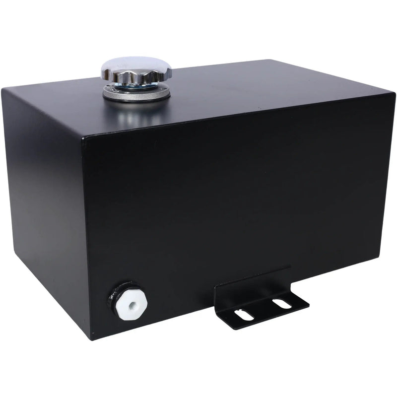 Heavy Duty 5 Gallon Steel Hydraulic Fluid Reservoir Tank With Mounting Foot, 14 Gauge - Black by HouseOfZazla