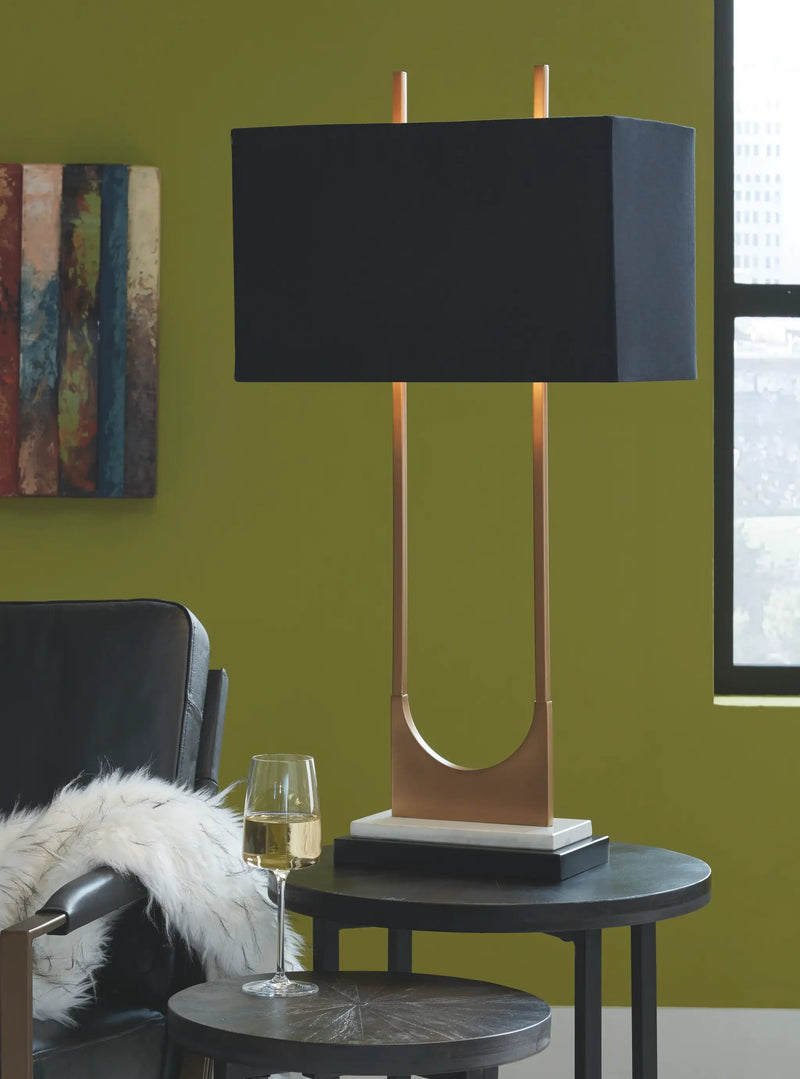 Malana - Metal Table Lamp - Brass Finish by Unique Piece Furniture