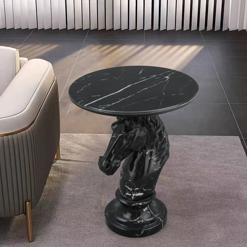 Horse Head Accent Table Animal Statue End Table by HouseOfZazla