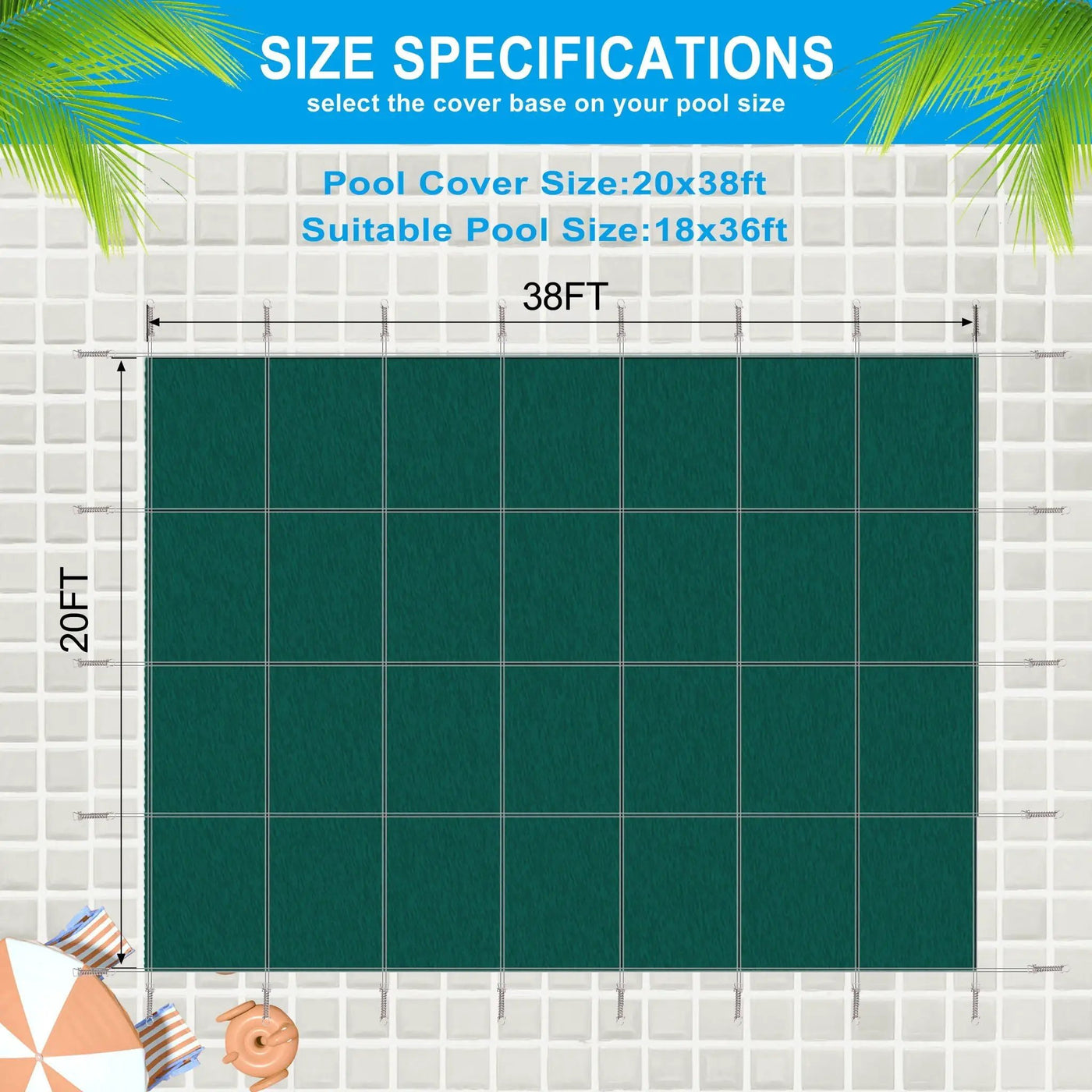 Inground Rectangle Winter Safety Pool Cover by HouseOfZazla