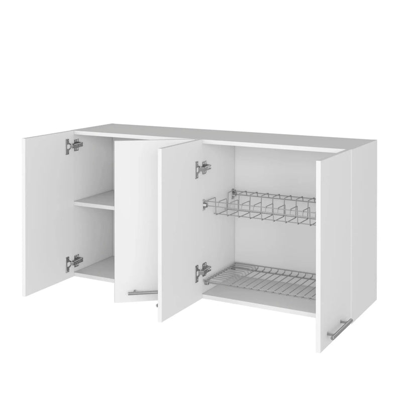 Kitchen Cabinet Durham Four Doors - White by Unique Piece Furniture