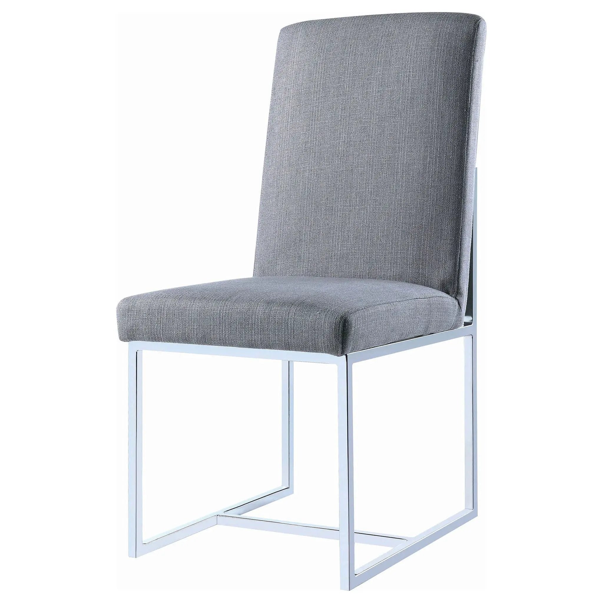 Mackinnon Upholstered Dining Side Chair Grey (Set of 2) by Unique Piece Furniture