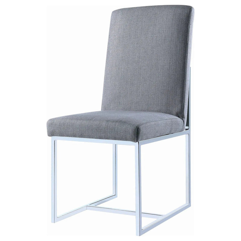 Mackinnon Upholstered Dining Side Chair Grey (Set of 2) by Unique Piece Furniture