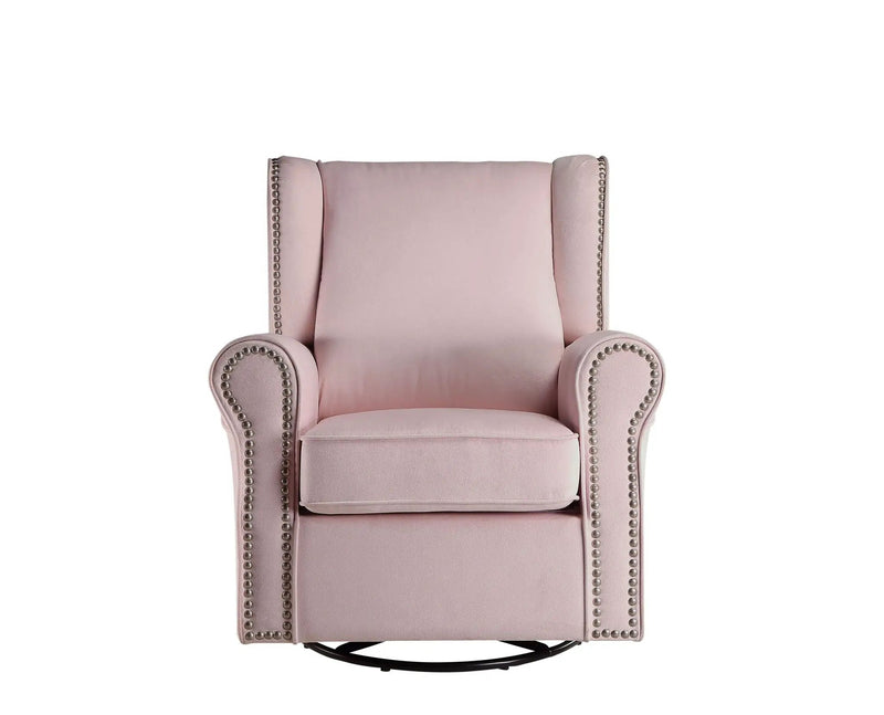 Tamaki - Glider Chair With Swivel - Pink by HouseOfZazla