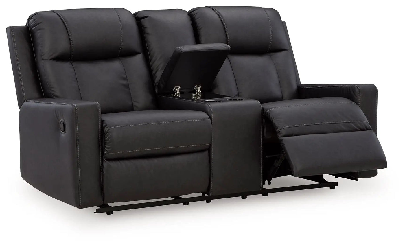 Mackmenville - Double Reclining Loveseat With Console by Unique Piece Furniture