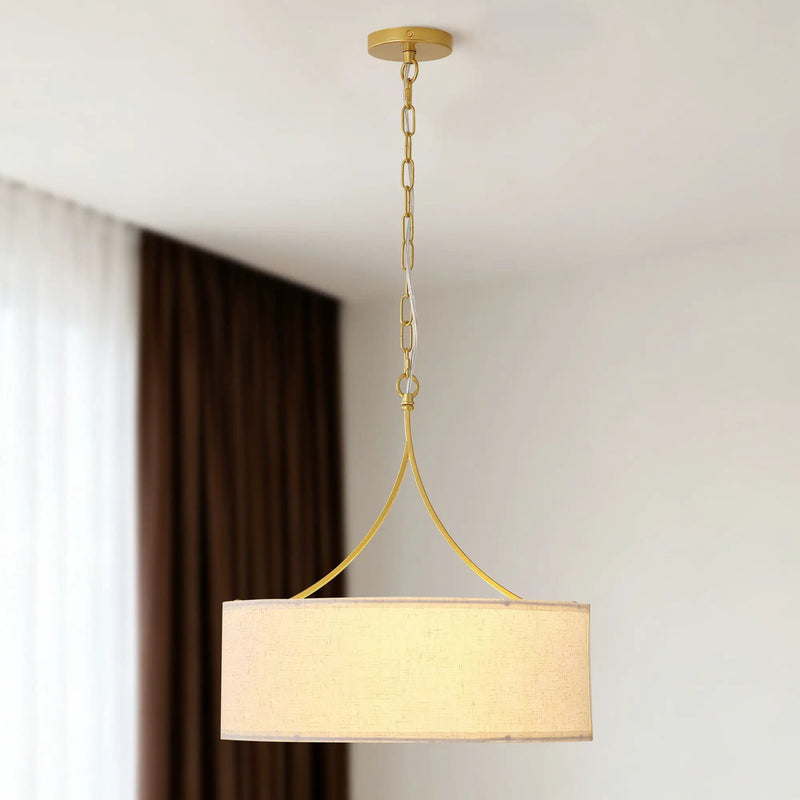 3 Light Drum Pendant Light by Unique Piece Furniture