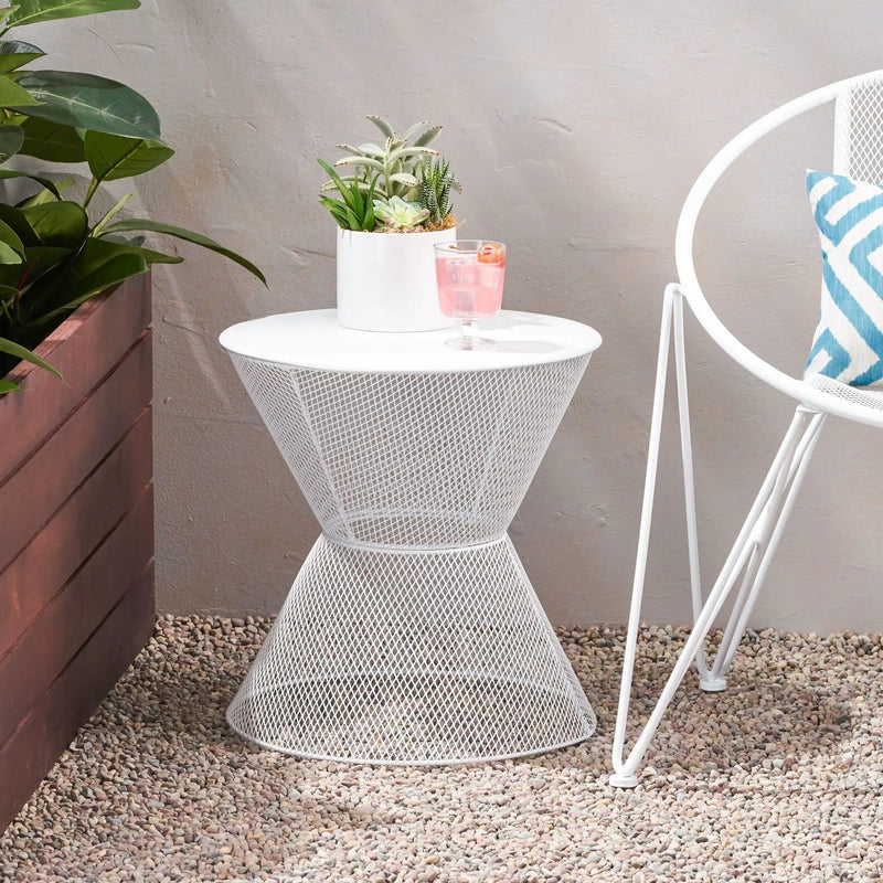 Nevada Contemporary Side Table With Design by HouseOfZazla