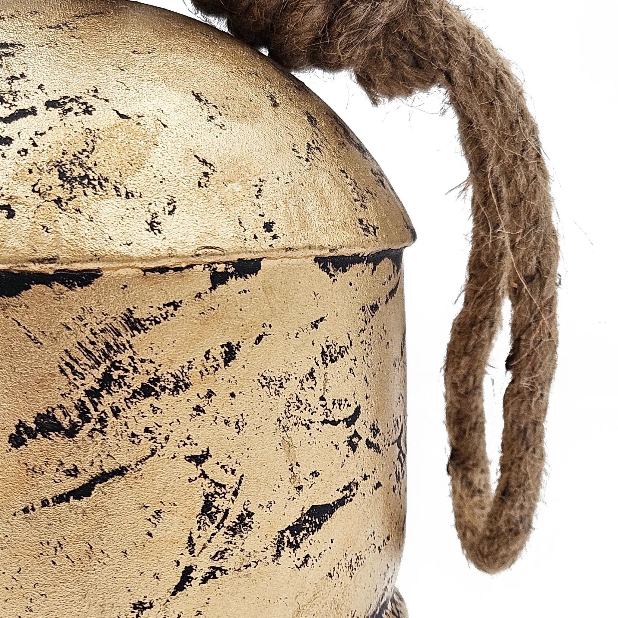 D5.5x7.5" Iron Hanging Bell - Set of 4 Decorative Ornaments by HouseOfZazla