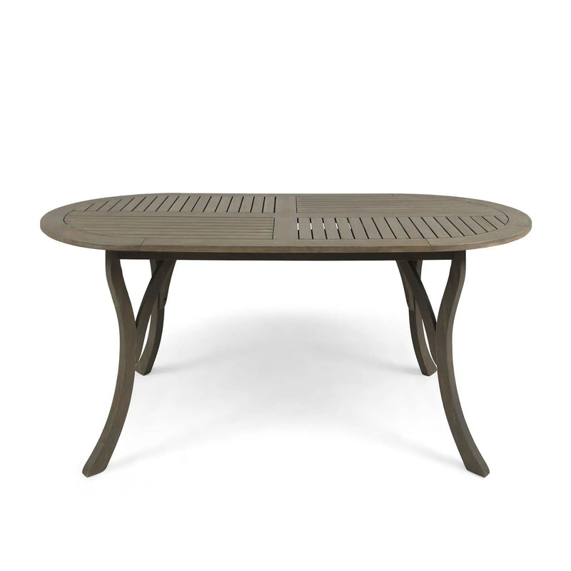 Outdoor Table With Smooth Lines, Slat Top by HouseOfZazla