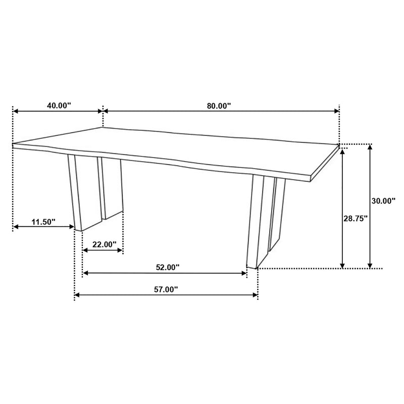 Montesano - Rectangular Dining Table - Natural by HouseOfZazla