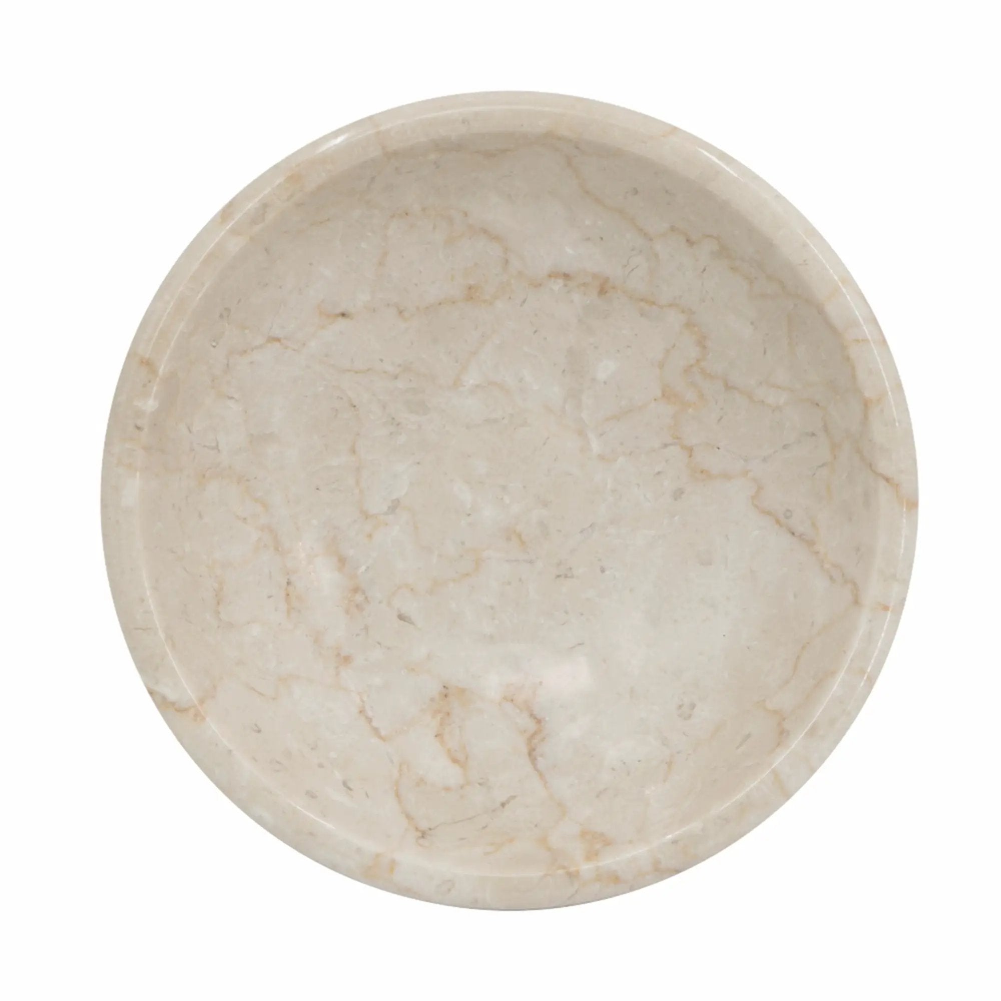 7x7x4" Round Marble Pedestal Fruit Bowl by HouseOfZazla