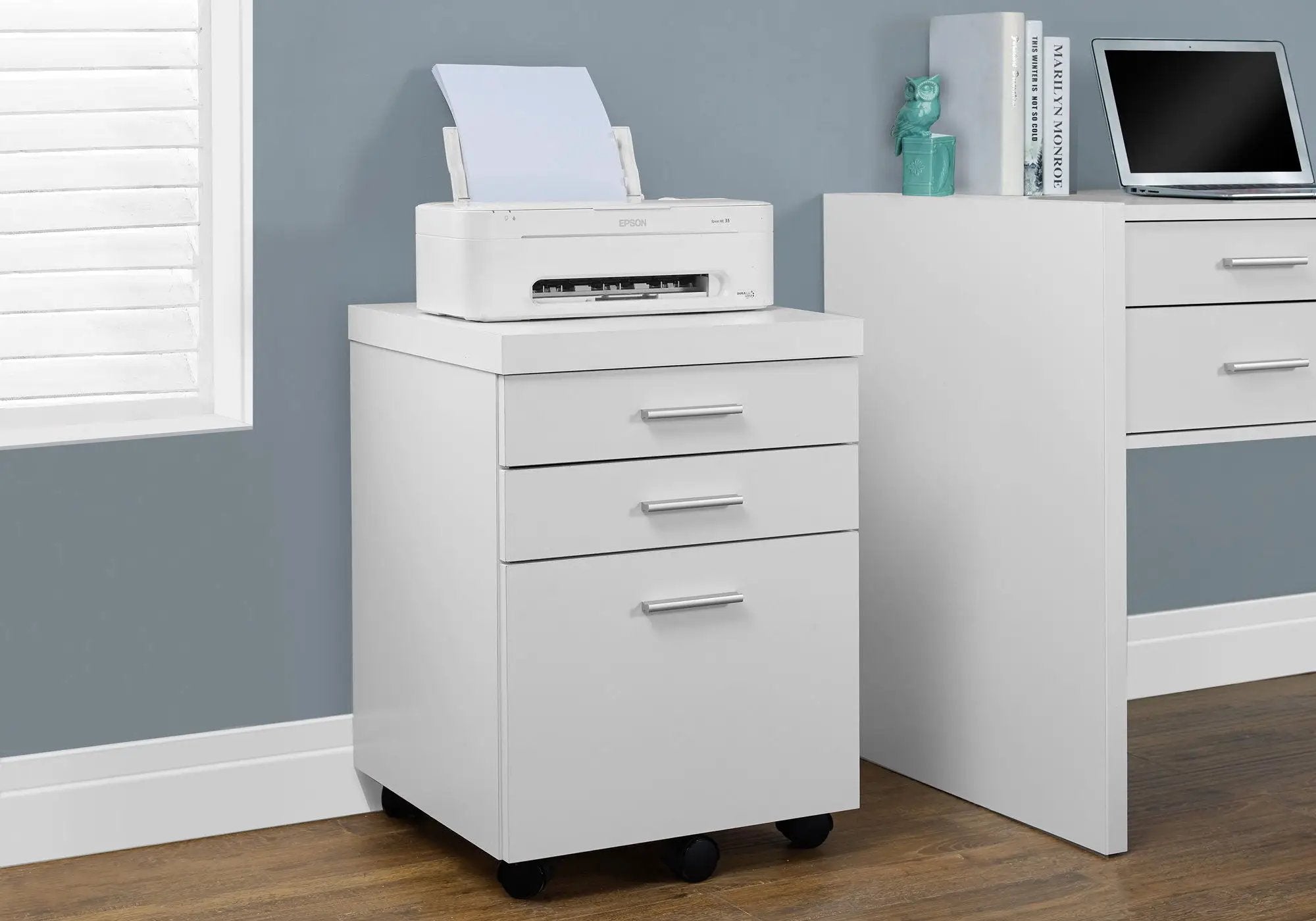 File Cabinet, Rolling Mobile, Storage Drawers, Printer Stand, Office, Contemporary & Modern by Unique Piece Furniture