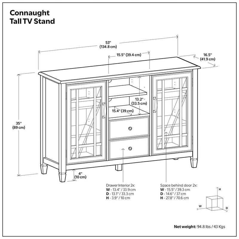 Connaught - Tall TV Stand - Brown by Unique Piece Furniture